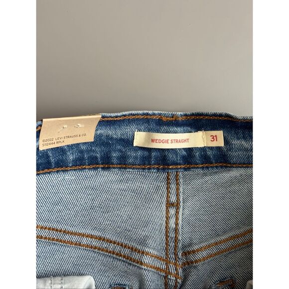 Levi’s wedgie straight high rise button fly jeans size 31 new - Picture 4 of 15